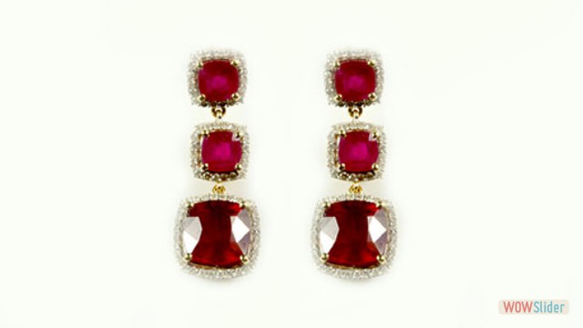 RUBY AND DIAMOND EARRINGS
