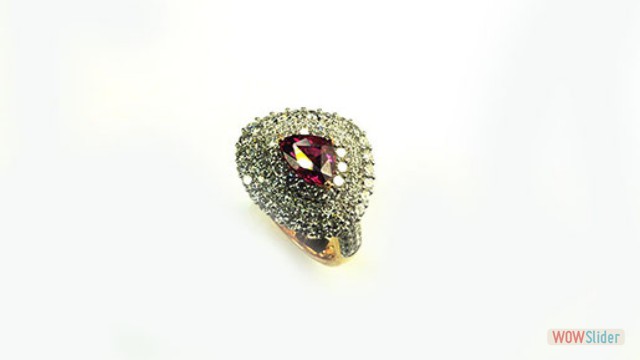 PINK SAPP AND DIA RING