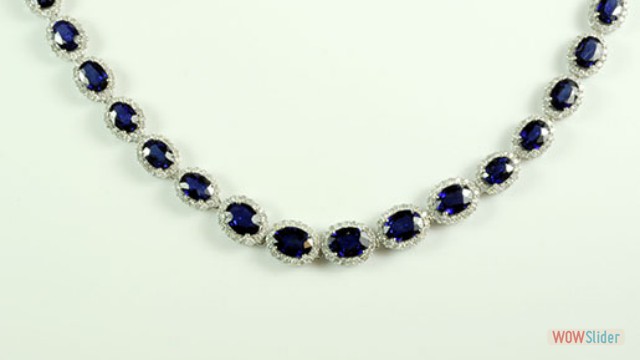 SAPPHIRE AND DIAMOND NECKLACE