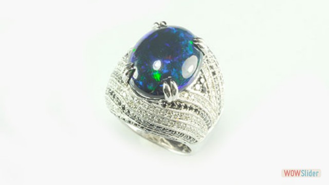 OPAL AND DIAMOND RING